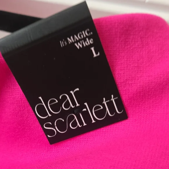 Dear Scarlett Hot Pink Knit Wide-Leg Pants - Picture 2 of 3